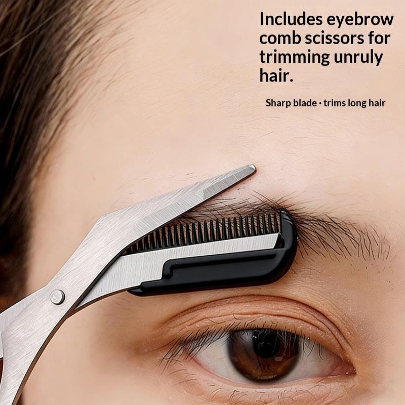 Men'S Grooming Eyebrow Shape - Paslanmaz Çelik 3 Parçalı Kaş Bakım