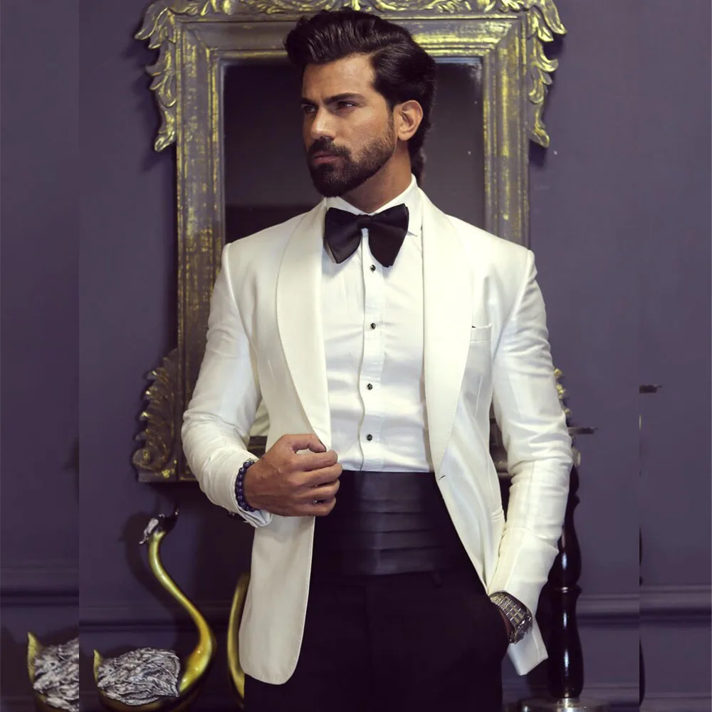 Men'S Grooming And Style - Klasik İngiltere stil beyaz ceket siyah
