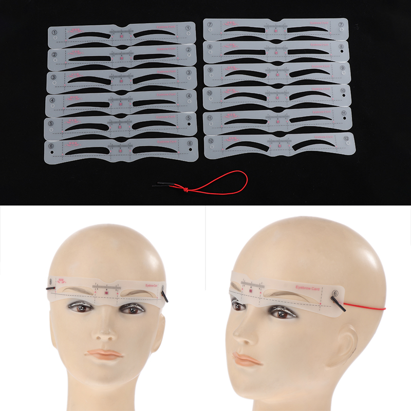 12 adet kaş şablon seti kullan - Men'S Grooming Eyebrow Shape incelemesi ve fiyatı
