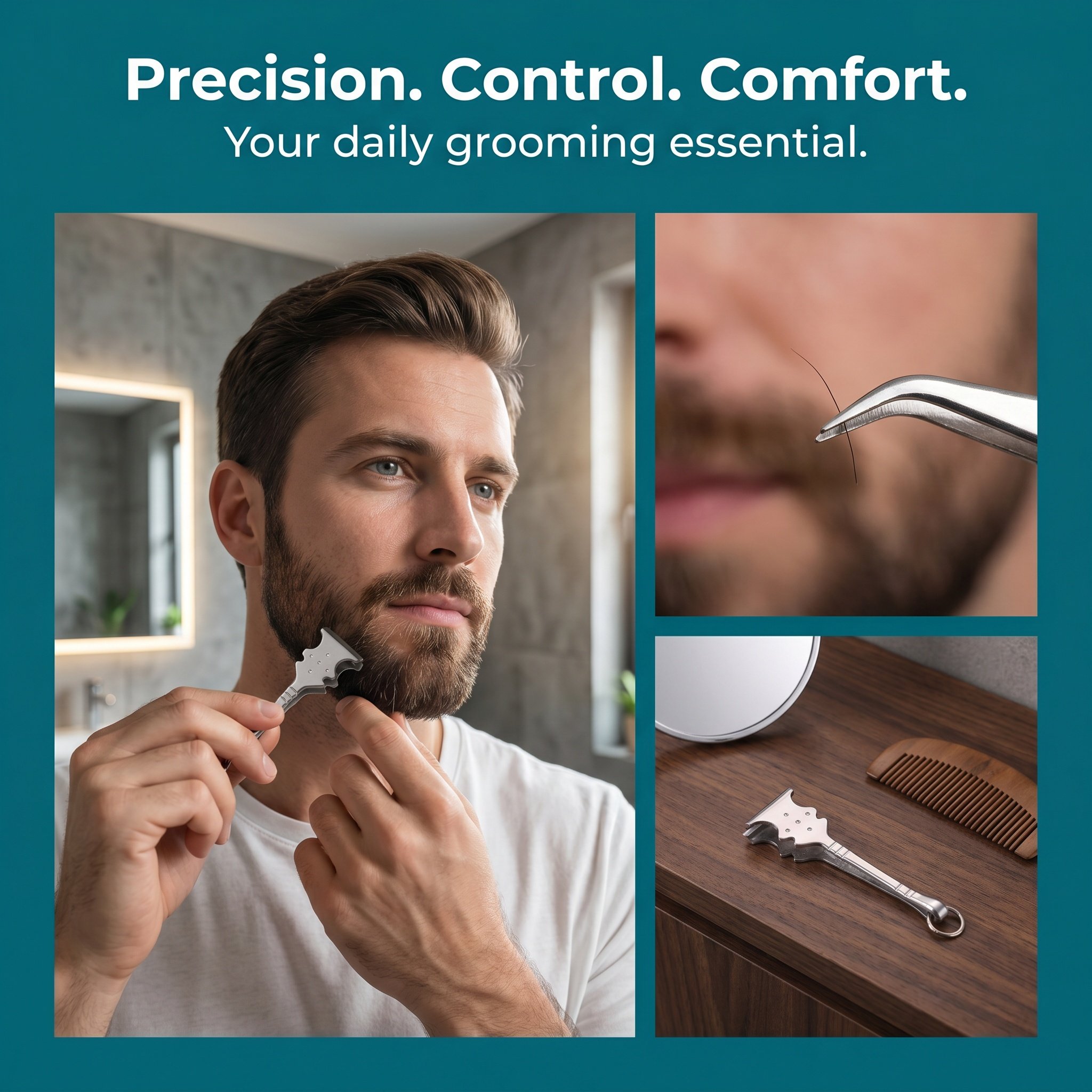 Gitar Şekilli Paslanmaz Çelik  - Men'S Grooming Eyebrow Shape incelemesi ve fiyatı